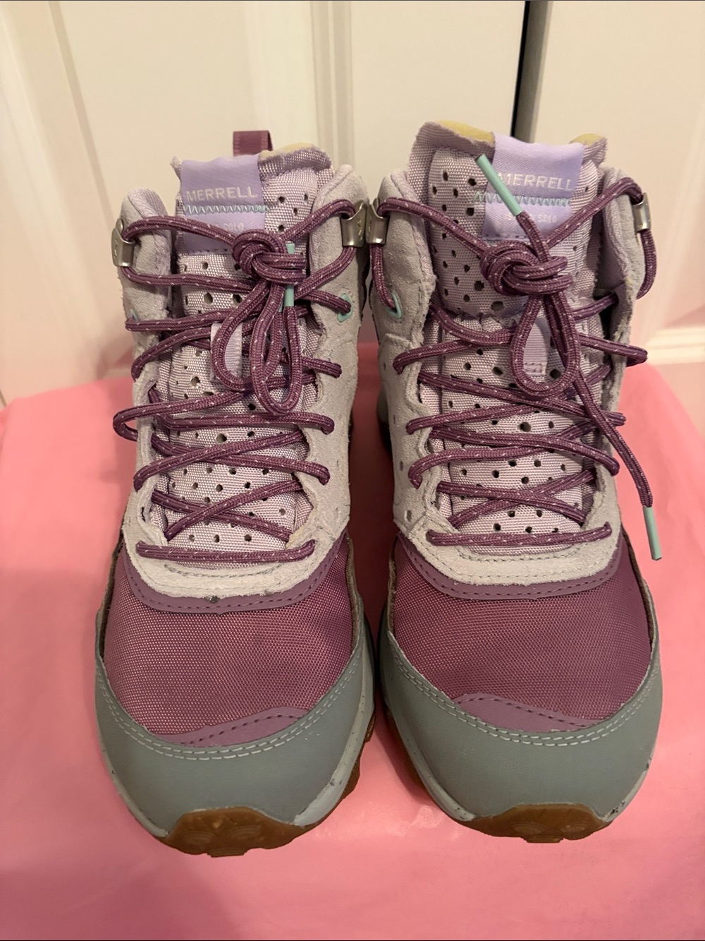 Merrell Kids Purple and Gray Hiking Boots